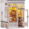 imageCUTEBEE Book Nook Kit DIY Miniature House Kits for Adult and Teens Dollhouse Booknook Tiny House Bookshelf 3D Wooden Puzzle DIY Craft Gifts for Family and Friends Bellas Ice CreamThe Scholars Bookstore