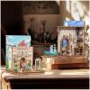 imageCUTEBEE DIY Book Nook Kit Bookend for Shelves 3D Wooden Puzzle Decorative Book Ends Miniature House Kit Dollhouse Bookshelf Decor Model Building Gifts for Family and Friends Fairy Town