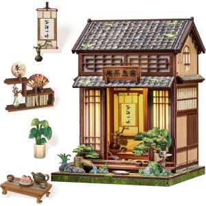 Book Nook Kit, DIY Miniature House Kits for Adult and Teens, Dollhouse Tiny Booknook Garden House Bookshelf, DIY Craft Gifts for Family and Friends (Beika-cho Convenience Store)(Japanese Chashitsu)