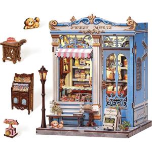 Book Nook Kit, DIY Miniature House Kits for Adult and Teens, Dollhouse Tiny Booknook Garden House Bookshelf, DIY Craft Gifts for Family and Friends (Beika-cho Convenience Store)(Sweet Marie)