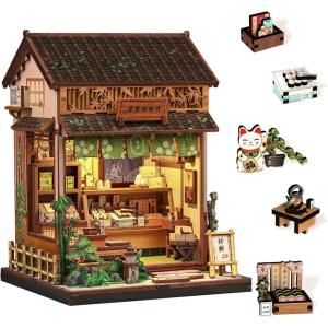Book Nook Kit, DIY Miniature House Kits for Adult and Teens, Dollhouse Tiny Booknook Garden House Bookshelf, DIY Craft Gifts for Family and Friends (Beika-cho Convenience Store)(Wagashi Shop)