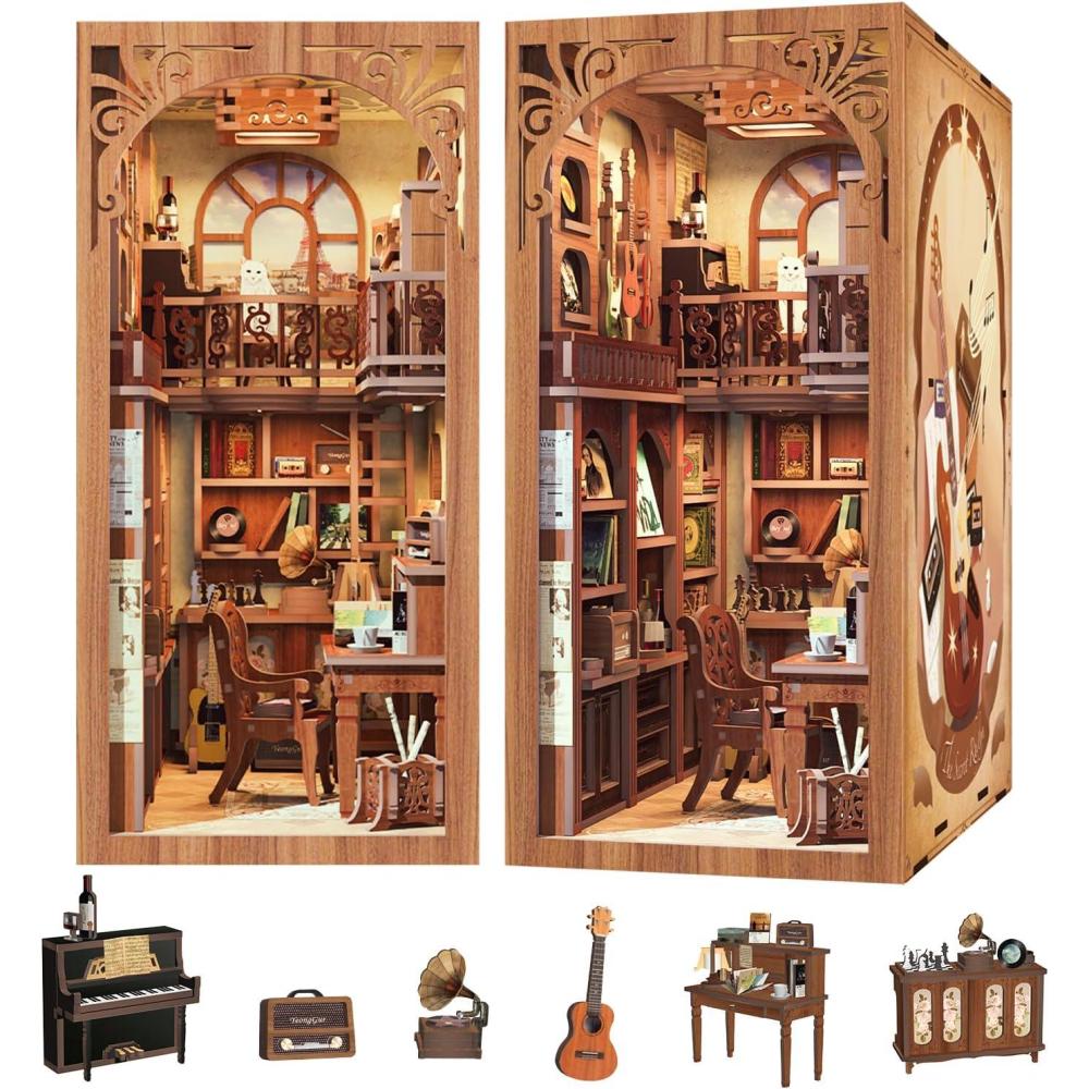 imageCUTEBEE Book Nook Kit  DIY Miniature House Dollhouse Kit for Adults Booknook Tiny House Bookshelf Decor 3D Wooden Puzzle Gifts for Family and Friends Library of WisdomThe Secret Rhythm