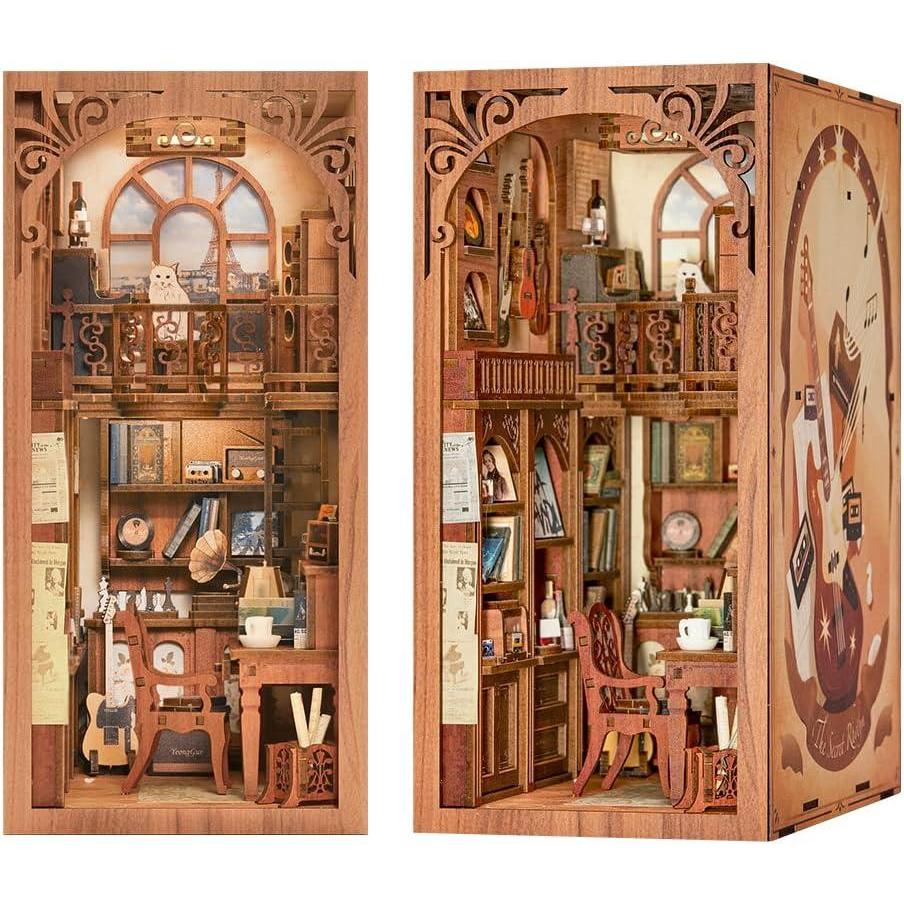 imageCUTEBEE Book Nook Kit DIY Miniature House Dollhouse Kit for Adults and Teens Booknook Tiny Japanese House Bookshelf Decor 3D Wooden Puzzle Gifts for Family Friends MoritaYaThe Secret Rhythm