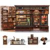 imageCUTEBEE Book Nook Kit  DIY Miniature House Dollhouse Kit for Adults and Teens Booknook Tiny House Ice Cream Shop Bookshelf Decor 3D Wooden Puzzle Gifts for Family Friends Bellas Ice CreamCorner Coffee Shop