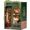 imageCUTEBEE Book Nook Kit  DIY Miniature House Kit for Adults Teens and Beginners Dollhouse Booknook Library Tiny House Bookshelf Decor 3D Wooden Puzzle Gifts for Family Friends Owl Bookstore
