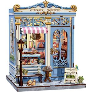 CUTEBEE Book Nook Kit – DIY Miniature House Dollhouse Kit for Adults, Booknook Tiny House Bookshelf Decor 3D Wooden Puzzle, Gifts for Family and Friends (Library of Wisdom)(Sweet Marie)