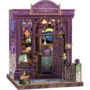 CUTEBEE Book Nook Kit – DIY Miniature House Dollhouse Kit for Adults and Teens, Booknook Tiny House Bookshelf Decor 3D Wooden Puzzle, Gifts for Family Friends (Drama Bookshop)(The Astrology Bookshop)
