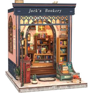 CUTEBEE Book Nook Kit – DIY Miniature House Dollhouse Kit for Adults and Teens, Booknook Tiny House Ice Cream Shop Bookshelf Decor 3D Wooden Puzzle, Gifts for Family, Friends (Bella’s Ice Cream)(Jack’s Bookery)