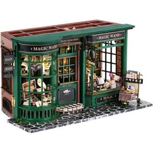 CUTEBEE Dollhouse Miniature House with Furniture, DIY Dollhouse Kit with Dust Proof, Music Movement, 1:24 Scale Creative Room for Gift for Family and Friends (Rose Garden Tea House)(Vintage Magic House)
