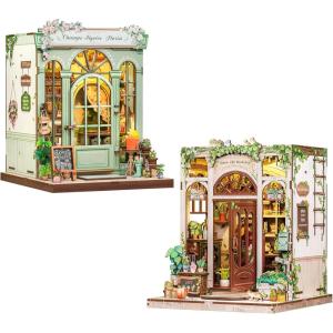 CUTEBEE Book Nook Kit – DIY Miniature House Dollhouse Kit for Adults and Teens, Booknook Tiny House Bookshelf Decor 3D Wooden Puzzle, Gifts for Family, Friends