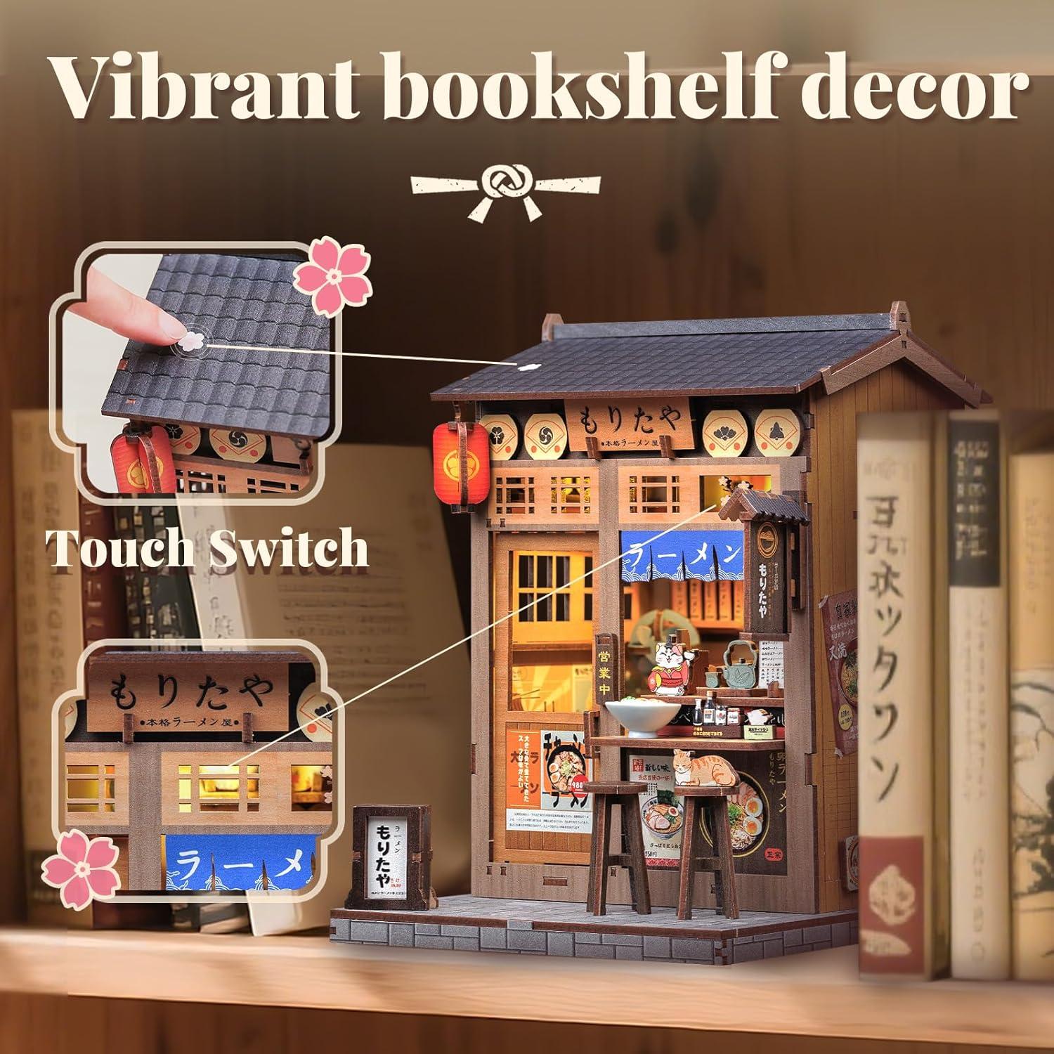 image:imageCUTEBEE Book Nook Kit DIY Miniature House Kits for Adult and Teens Dollhouse Mini Booknook Music House Bookshelf DIY Craft Gifts for Family and FriendsMemories Music BookshopMoritaYa