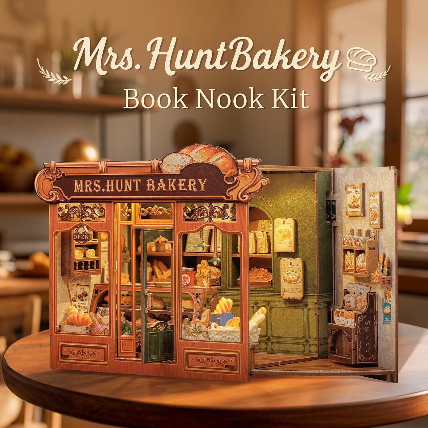 image:imageCUTEBEE Book Nook Kit DIY Miniature House Kits for Adult and Teens Dollhouse Mini Booknook Music House Bookshelf DIY Craft Gifts for Family and FriendsMemories Music BookshopMrsHunt Bakery