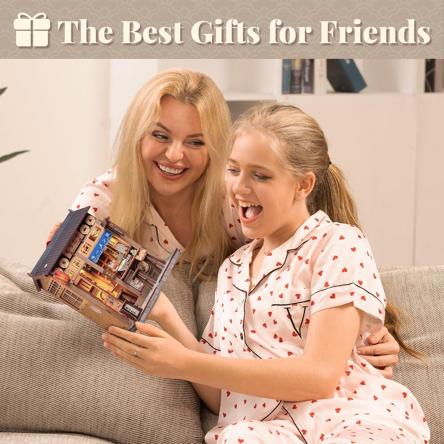 image:imageCUTEBEE Book Nook Kit DIY Miniature House Kits for Adult and Teens Dollhouse Mini Booknook Music House Bookshelf DIY Craft Gifts for Family and FriendsMemories Music BookshopMoritaYa