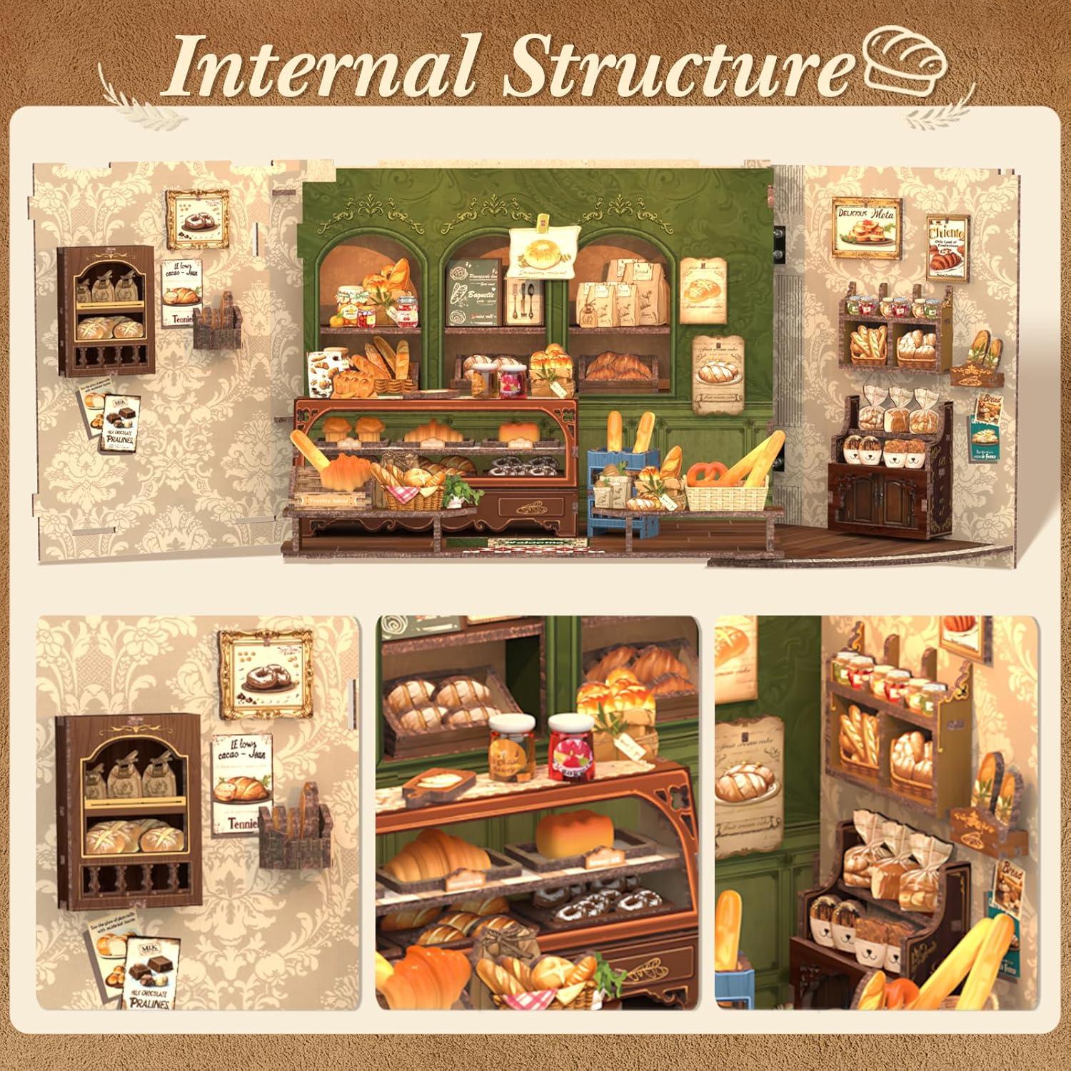 image:imageCUTEBEE Book Nook Kit DIY Miniature House Kits for Adult and Teens Dollhouse Mini Booknook Music House Bookshelf DIY Craft Gifts for Family and FriendsMemories Music BookshopMrsHunt Bakery