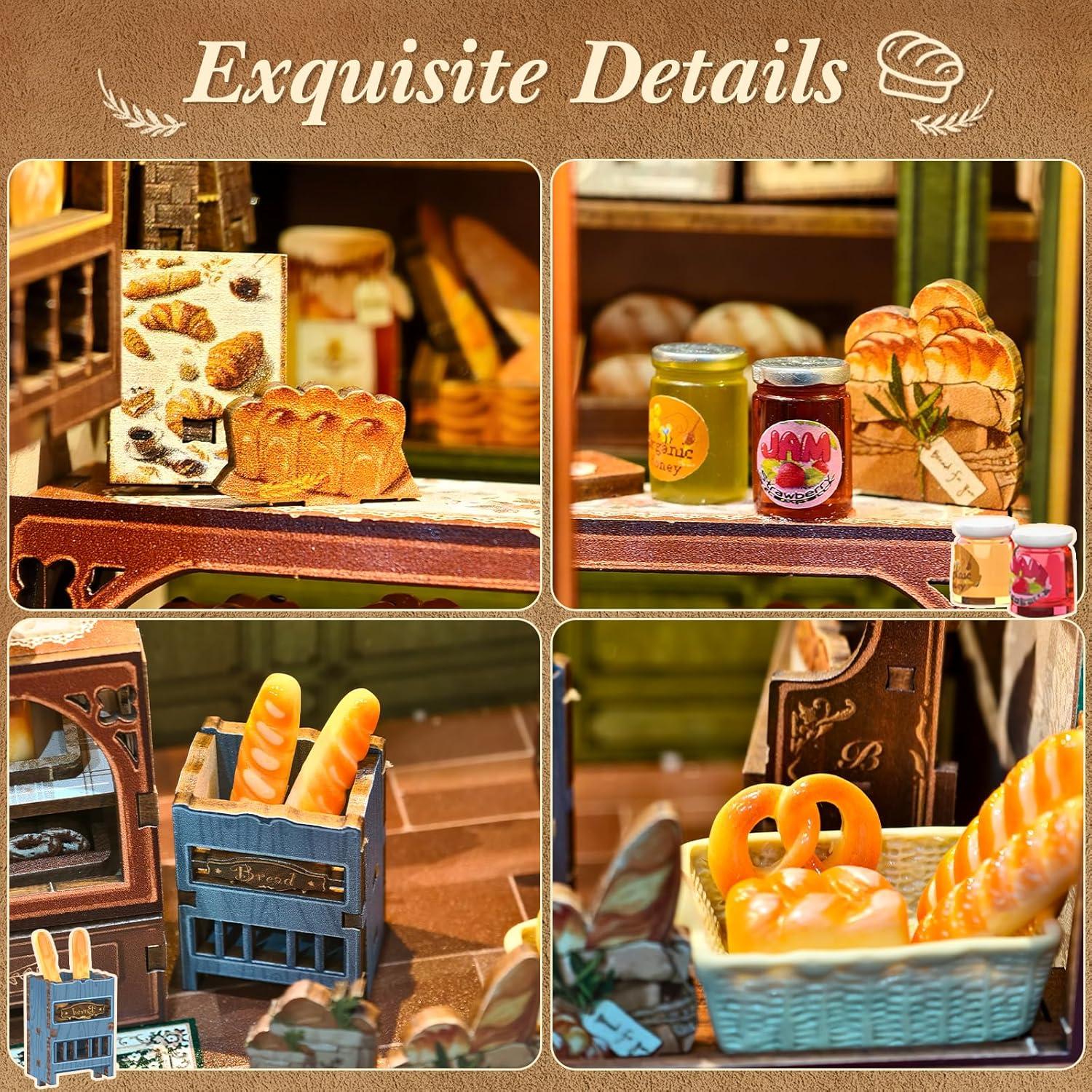 image:imageCUTEBEE Book Nook Kit DIY Miniature House Kits for Adult and Teens Dollhouse Mini Booknook Music House Bookshelf DIY Craft Gifts for Family and FriendsMemories Music BookshopMrsHunt Bakery