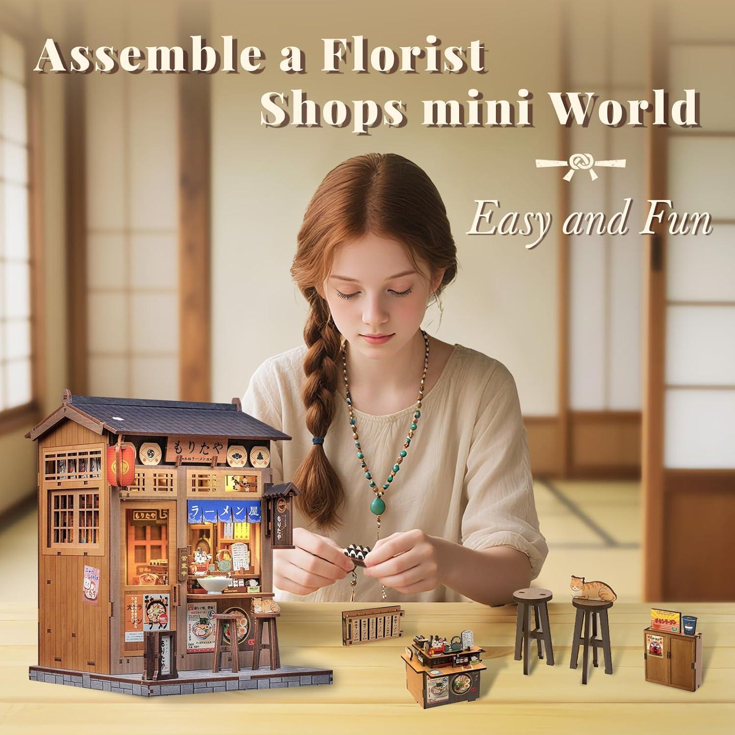 image:imageCUTEBEE Book Nook Kit DIY Miniature House Kits for Adult and Teens Dollhouse Mini Booknook Music House Bookshelf DIY Craft Gifts for Family and FriendsMemories Music BookshopMoritaYa