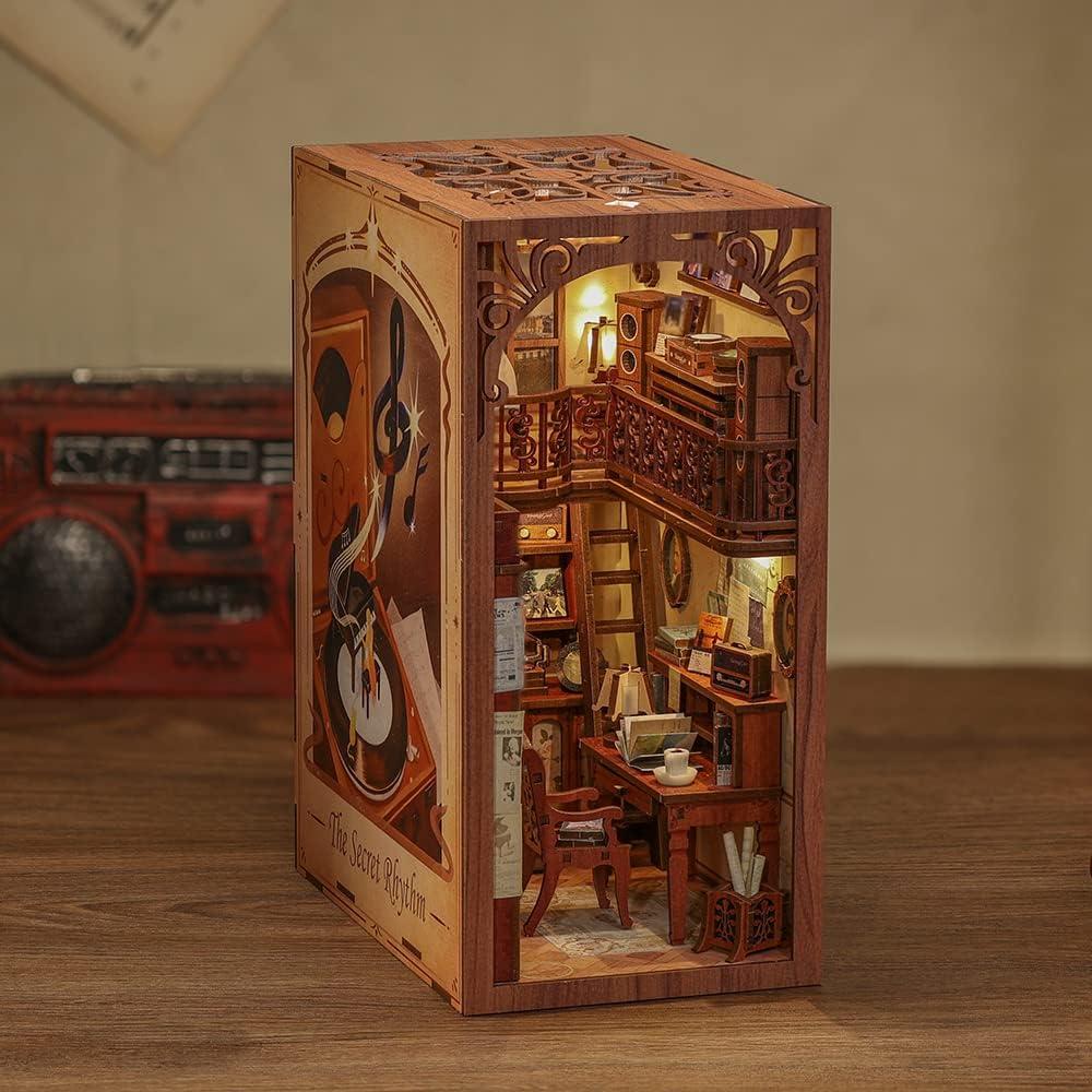 image:imageCUTEBEE DIY Miniature House Kit Dollhouse Book Nook Kit Tiny House Mini Home Bookshelf Decor Model Building Rose Garden Party Favor Gift Creative Room for Birthday Gift Idea