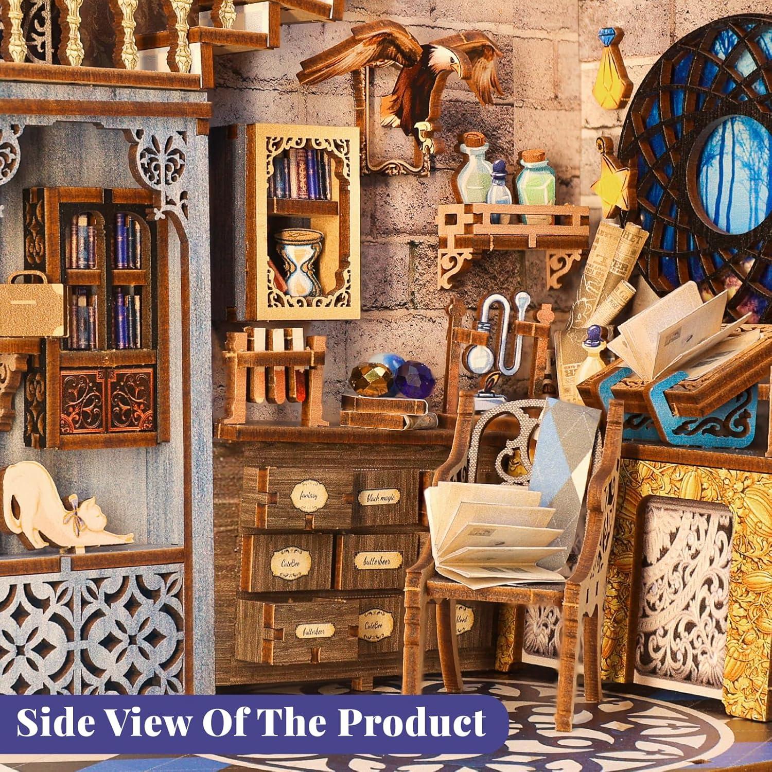 image:imageCUTEBEE DIY Miniature House Kit Magic Book Nook Dollhouse Kit Tiny House Mini Home Model Building Rose Garden Gift Creative Party Favor Birthday Gift