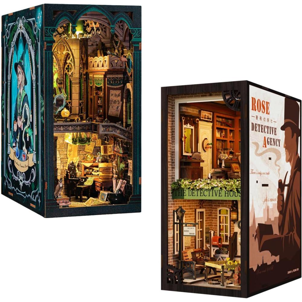 image:imageCUTEBEE Book Nook Kit  DIY Dollhouse Miniature House Kit Booknook for Adults and Teens Tiny House Bookshelf Insert Room Decor Model Build Gifts for Friends and Family