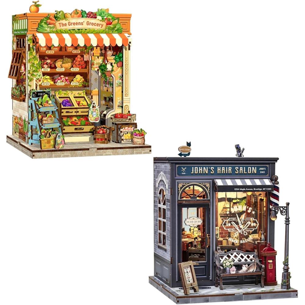image:imageCUTEBEE Book Nook Kit DIY Miniature House Dollhouse Kit for Adults Booknook Tiny House Bookshelf Decor 3D Wooden Puzzle Model Building Set Gifts for Family and Friends