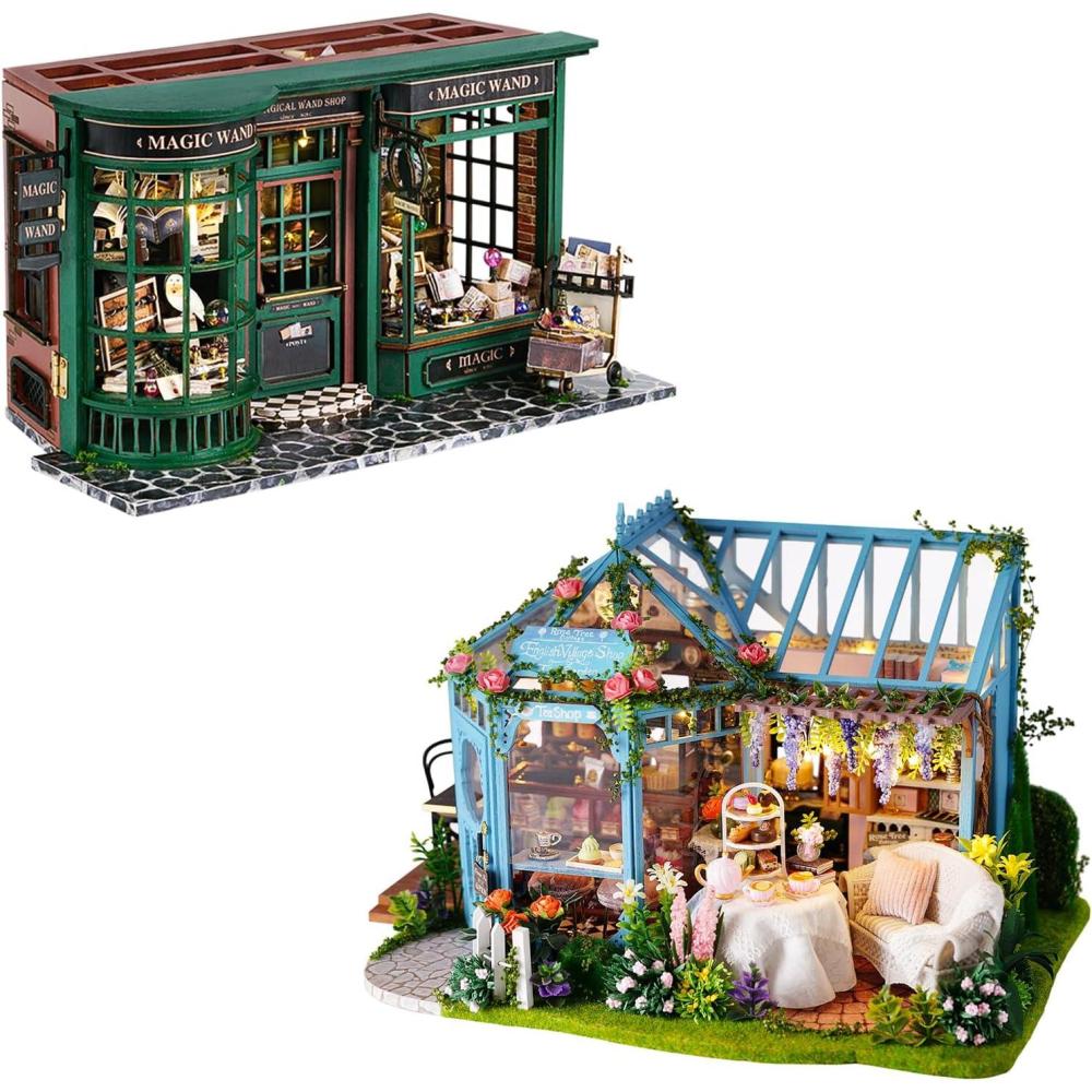 image:imageCUTEBEE DIY Miniature House Kit Dollhouse Tiny House Mini Home Model Building Rose Garden Gift Kit Creative Party Favor Birthday Gift Idea