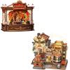 image:imageCUTEBEE 3D Wooden Puzzles Music Box  DIY Theater Model Kit with LED Light 413 Pcs Rotating Miniature House Kit for Adults Home Bookshelf Decor Birthday Valentines Day Gifts
