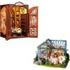 image:imageCUTEBEE Book Nook Kit  DIY Dollhouse Miniature House Kit for Adults Teens and Beginners Booknook Tiny House Garden Model Build Bookshelf Decor Gifts for Family Friends