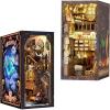 image:imageCUTEBEE DIY Book Nook Kit for Adult DIY Miniature House Kit Dollhouse Booknook Bookshelf Bookends Model Build with LED Light Gifts Ideas for Family and Friends