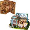 image:imageCUTEBEE DIY Miniature House Kit Dollhouse Book Nook Kit Tiny House Library Mini Home Model Building Rose Garden Gift Kit Creative Birthday Gift Idea Party Favor