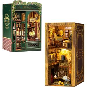 CUTEBEE Book Nook Kit – DIY Miniature House Dollhouse Kit for Adult and Teens, Booknook Bookshelf Decor Alley Model Build, Gifts for Family and Friends