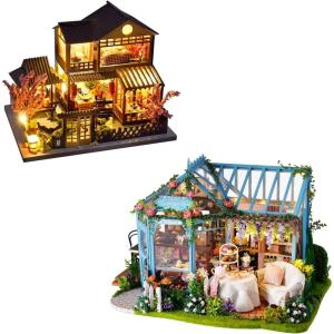 CUTEBEE DIY Miniature House Kit DIY Dollhouse Tiny House Mini Home Model Building Rose Garden Unique Gift Kit Creative Party Favor Birthday Gift