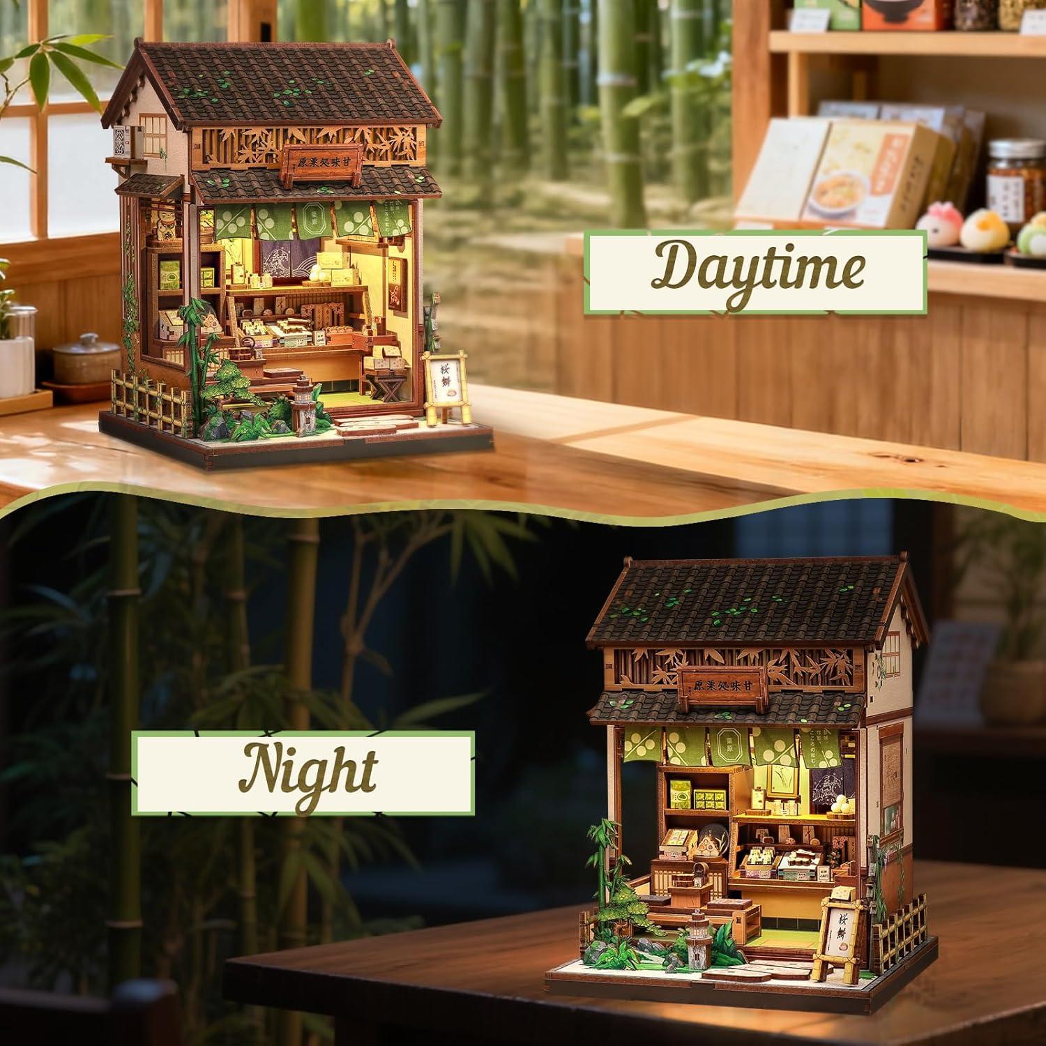 image:imageCUTEBEE Book Nook Kit DIY Miniature House Coffee Shop Dollhouse Kit for Adults and Teens Booknook Tiny House Bookshelf Decor 3D Wooden Puzzle Gifts for Family Friends